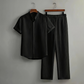 Set de cămașă și pantaloni texturați pentru bărbați, 2 piese