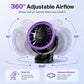 Ventilator portabil USB cu afișaj digital