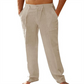 Pantaloni casual pentru bărbați, cu talie elastică și ușoară