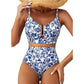 👙Modul „vacanță”: ACTIVAT🌴Set de bikini pentru femei, cu talie înaltă și bretele în formă de U