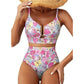 👙Modul „vacanță”: ACTIVAT🌴Set de bikini pentru femei, cu talie înaltă și bretele în formă de U