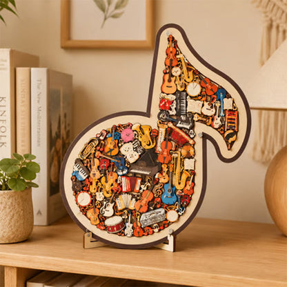 📢📢40% REDUCERE !! ⏰Puzzle din lemn cu note muzicale🎶🧩