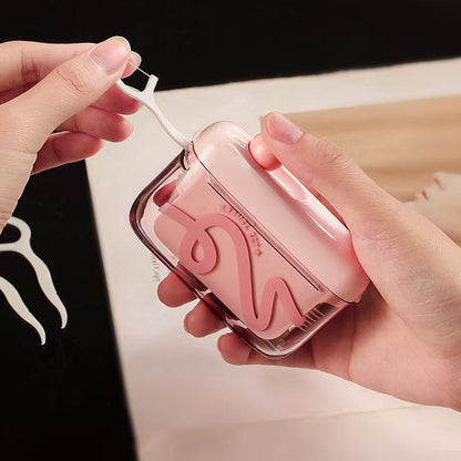 🦷✨Dispenser automat cu deschidere automată pentru ață dentară, doar apăsați și se deschide, depozitare igienică. Un cadou minunat pentru iubitorii de igienă orală! 💝😁✅