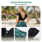 👙👗Costum de baie pentru femei, două piese, cu imprimeu tropical și fustă🌊⭐