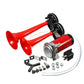 📯 REDUCERE DE 50% PENTRU O PERIOADĂ LIMITATĂ! 🚗 Set universal de claxon pneumatic cu două trompete – 115 dB, 12 V, set complet de instalare 🔊