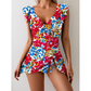 🌺👙Rochiță de baie elegantă pentru femei, cu decolteu în V și control al abdomenului🌊