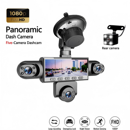 🥳 50% REDUCERE! 🥳 Cameră video pentru bord HD 1080P cu mai multe obiective și viziune nocturnă
