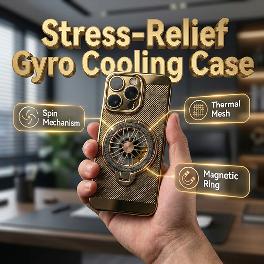 📱OFERTĂ LIMITATĂ: 50% REDUCERE!🔥Husă magnetică cu suport giroscopic și funcție de răcire pentru telefon