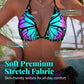 Set de bikini cu bretele tip fluture – imprimeu neon, ajustabil și cu o croială avantajoasă