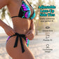 Set de bikini cu bretele tip fluture – imprimeu neon, ajustabil și cu o croială avantajoasă