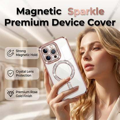 📢📢50% REDUCERE !! ⏰Husă magnetică pentru telefon cu sclipici galvanizat