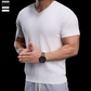 💥+40 lei pentru încă un articol!🔥 Tricou Bărbați Knit V-Neck – Respirabil, Retro & Stilat, de la Sală până pe Stradă 💪