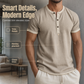 ⌛Ofertă limitată – Tricou Henley pentru bărbați, cu mâneci scurte și material respirabil