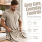 ⌛Ofertă limitată – Tricou Henley pentru bărbați, cu mâneci scurte și material respirabil