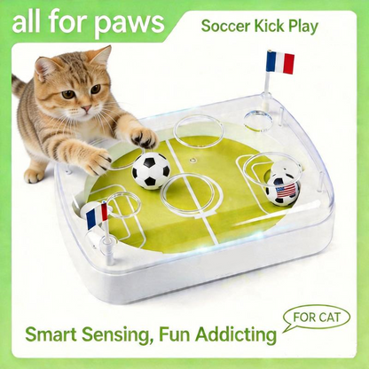 ⏰ REDUCERE DE 50% – O ofertă de-a dreptul „miau-zătoare”! 🐱⚽ Jucărie interactivă pentru pisici în formă de teren de fotbal – Lasă-ți pisica să înscrie golul victoriei! | Minge cu mișcare automată + teren realist 🏟️