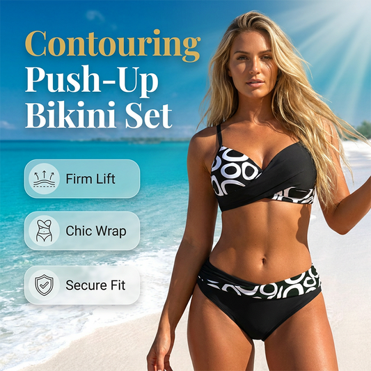 👙 REDUCERE DE 50% PENTRU O PERIOADĂ LIMITATĂ! ✨ Set de bikini din două piese cu efect push-up pentru femei