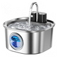🐱 Fântână de apă din oțel inoxidabil de 3,2 L pentru pisici și câini – fără cablu, reîncărcabilă și cu filtru, silențioasă și igienică 💧