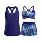 👙🔥Reducere specială 2026: 50% reducere✨Set de costum de baie pentru femei, format din 3 piese: tankini cu pantaloni scurți