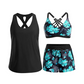 👙🔥Reducere specială 2026: 50% reducere✨Set de costum de baie pentru femei, format din 3 piese: tankini cu pantaloni scurți