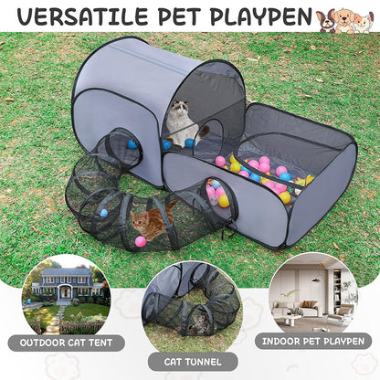 📢📢50% REDUCERE!! ⏰Tunel mare pentru pisici – Joc și relaxare🐈🐈‍⬛🏠