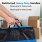 📦🧳Geantă pliabilă pentru depozitare și mutare – mânere rezistente și închidere cu fermoar – reutilizabilă și ușor de curățat 🏠