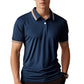 👔 Tricou Polo Bărbați – Guler Contrast cu Dungi, Uscare Rapidă, Respirabil & Elegant, L-2XL, 8 Culori ✨