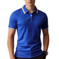 👔 Tricou Polo Bărbați – Guler Contrast cu Dungi, Uscare Rapidă, Respirabil & Elegant, L-2XL, 8 Culori ✨