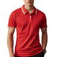 👔 Tricou Polo Bărbați – Guler Contrast cu Dungi, Uscare Rapidă, Respirabil & Elegant, L-2XL, 8 Culori ✨