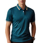 👔 Tricou Polo Bărbați – Guler Contrast cu Dungi, Uscare Rapidă, Respirabil & Elegant, L-2XL, 8 Culori ✨