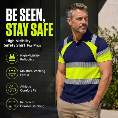 🏃☀️🦺 REDUCERE DE 50%! Tricou cu guler rotund de înaltă vizibilitate – ușor, vizibil, ideal pentru alergare.