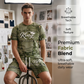 👕 Set pentru bărbați compus din tricou cu aspect de blugi și pantaloni scurți | Ținută de vară ușoară și respirabilă ☀️
