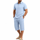 👕 REDUCERE DE 50% ACUM! 🩳 Set de cămașă de vară și pantaloni scurți pentru bărbați – Ușor, respirabil și perfect pentru plajă – Ideal pentru vacanțe și ieșiri în aer liber ☀️
