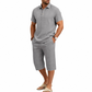 👕 REDUCERE DE 50% ACUM! 🩳 Set de cămașă de vară și pantaloni scurți pentru bărbați – Ușor, respirabil și perfect pentru plajă – Ideal pentru vacanțe și ieșiri în aer liber ☀️