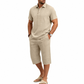 👕 REDUCERE DE 50% ACUM! 🩳 Set de cămașă de vară și pantaloni scurți pentru bărbați – Ușor, respirabil și perfect pentru plajă – Ideal pentru vacanțe și ieșiri în aer liber ☀️