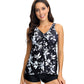 🌸Costum de baie tankini din două piese, pentru femei, care modelează talia