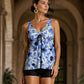 🌸Costum de baie tankini din două piese, pentru femei, care modelează talia