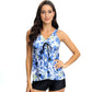 🌸Costum de baie tankini din două piese, pentru femei, care modelează talia