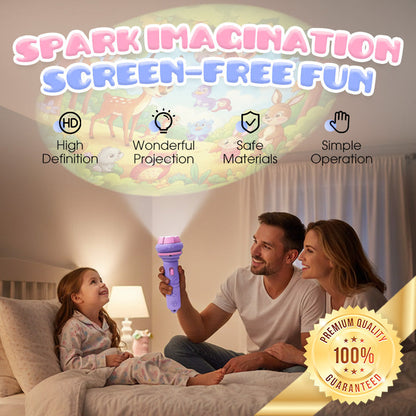 ✨1+1 gratis✨Lanterna-proiector pentru copii, destinată educației timpurii 🔦 Apasă, proiectează și învață – O aventură nocturnă la îndemână ✨