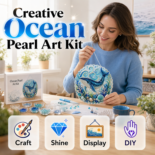 🌊 Pictură DIY cu perle marine – Creează-ți propriul tablou de perete unic, cu o temă frumoasă inspirată de mare