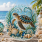 🌊DIY Ocean Pearl Painting – Create Your Own Unique Wall Art with a Beautiful Sea Theme