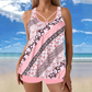 Costume de baie pentru femei cu mărimi mari, din două piese, cu fustă și pantaloni scurți, set tankini cu imprimeu✨S-4XL✨