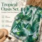 🌸 REDUCERE 49% ACUM! 🌸 Set de costum de baie din 3 piese cu imprimeu tropical pentru femei