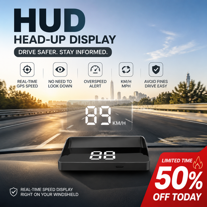 Vitezometru digital GPS pentru vehicule HUD