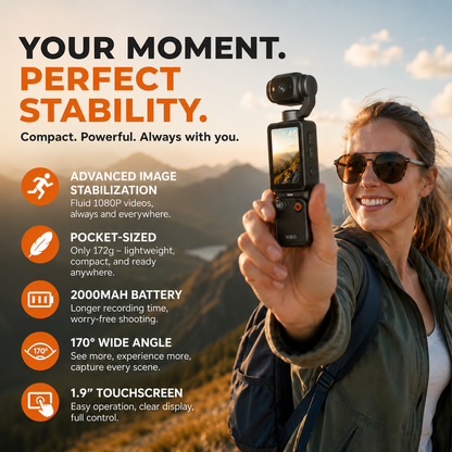 📸【Ediție limitată – 50% reducere】Aparat foto de buzunar cu ecran rabatabil – Realizează selfie-uri perfecte 📱